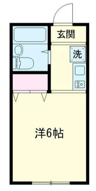 金子ビル(ワンルーム/4階)の間取り写真