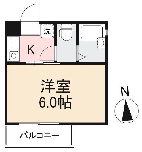 アーバン扇町(1K/2階)の間取り写真