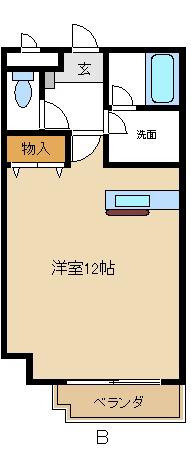 ラヴィアンムロガ(ワンルーム/4階)の間取り写真