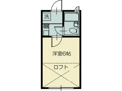 スターパレス 2(1K/1階)の間取り写真