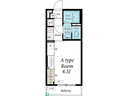 リブリ・ピーノ(1K/2階)の間取り写真