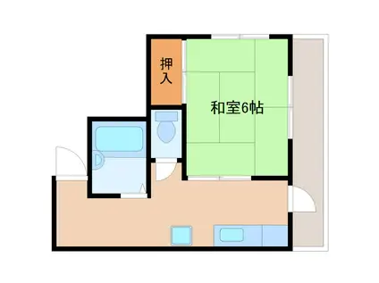 プレステージ藤田(1K/3階)の間取り写真