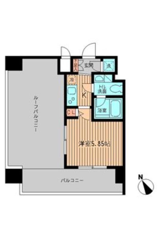 レジディア大森(ワンルーム/14階)の間取り写真