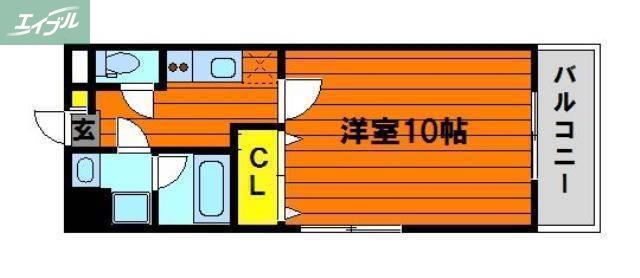 アーバンパレス医大南(1K/4階)の間取り写真