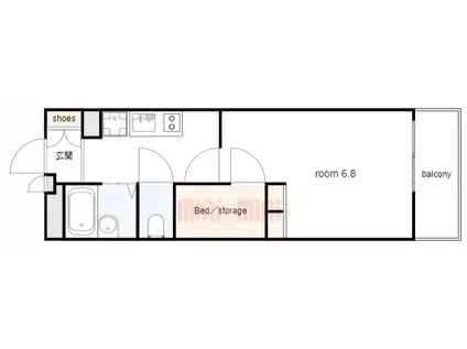 レオパレスメルナカヤ(1K/3階)の間取り写真