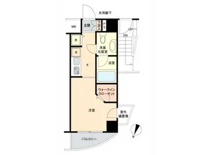 アーバンファースト神楽坂(1K/7階)の間取り写真