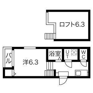 シャルマン・サリ十番町(1K/1階)の間取り写真