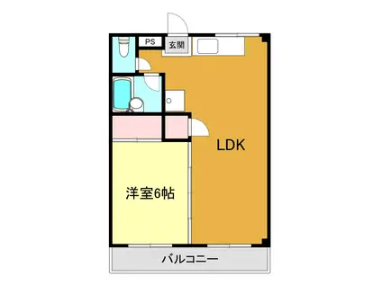 ラビットハウスエイトワン(1LDK/2階)の間取り写真
