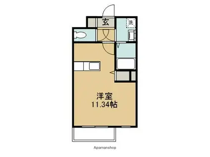 マリベールARASHIANS(ワンルーム/4階)の間取り写真