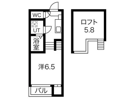 EL SOL IWATSUKA(1K/1階)の間取り写真