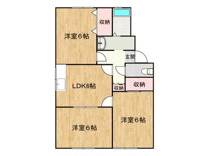 セジュール天神B(3DK/2階)の間取り写真