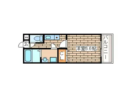 MOCO-01(1K/1階)の間取り写真