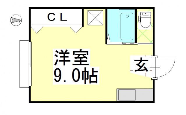 コーポアジュール(1K/2階)の間取り写真