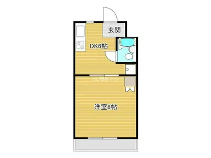 セントラルOGASA(1DK/2階)の間取り写真