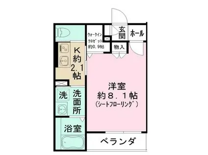 MINARIA(1K/3階)の間取り写真