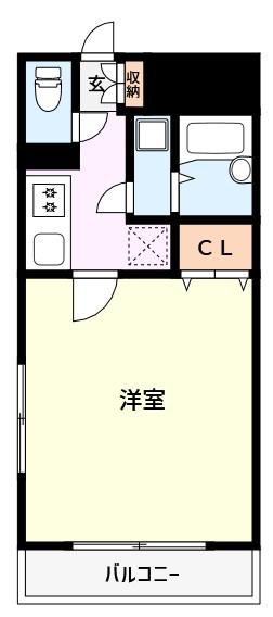 POWERHOUSE/BO(1K/4階)の間取り写真