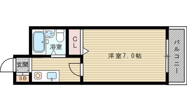ノルデンハイム豊新(1K/3階)の間取り写真