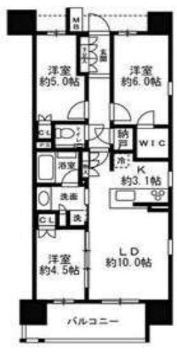 プレミスト千代田神田佐久間町(3LDK/14階)の間取り写真