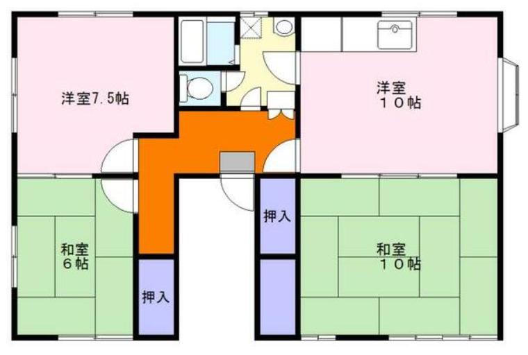 ベーターハイツ(3LDK/1階)の間取り写真