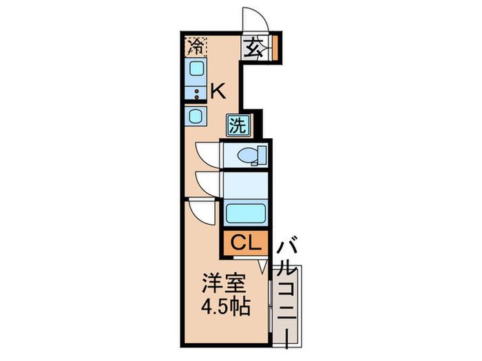 ラフィーヌ雅(1K/2階)の間取り写真