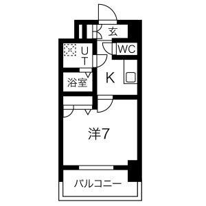 エスリード大須観音プリモ(1K/3階)の間取り写真