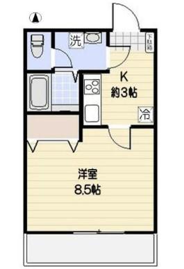 ロイヤルパレス(1K/3階)の間取り写真