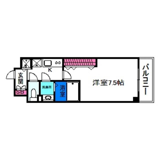 LUXE我孫子(1K/12階)の間取り写真