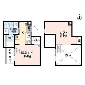 セジョリグラース(ワンルーム/2階)の間取り写真
