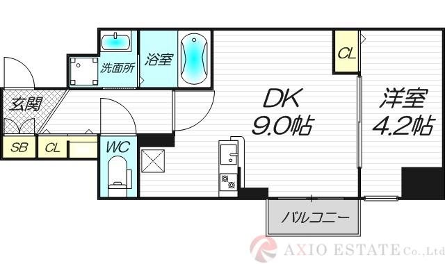 YOUS VII番館(1DK/6階)の間取り写真