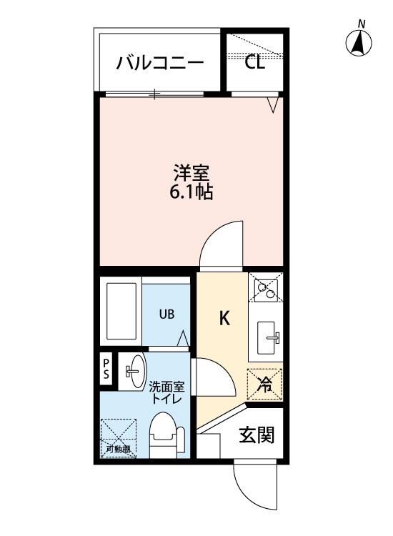 アヴニール金山(1K/2階)の間取り写真
