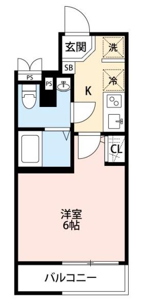 東武伊勢崎線 草加駅 徒歩9分 3階建 築3年(1K/1階)の間取り写真