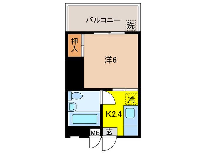 野方リトルハイツ(1K/1階)の間取り写真