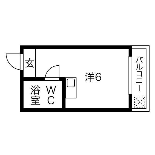 サンハイツ(ワンルーム/1階)の間取り写真