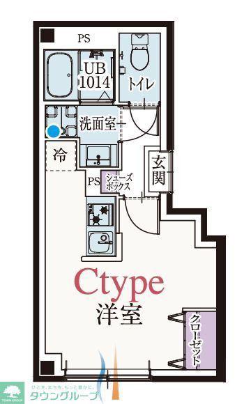 BCASA川口青木(ワンルーム/4階)の間取り写真