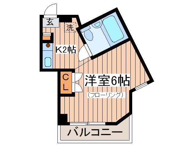 ラ・セリーヌ壱番館(1K/3階)の間取り写真