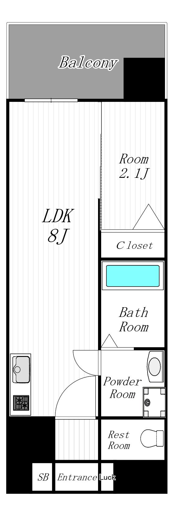 MODERN PALAZZO 姪浜ITOKA(1LDK/6階)の間取り写真