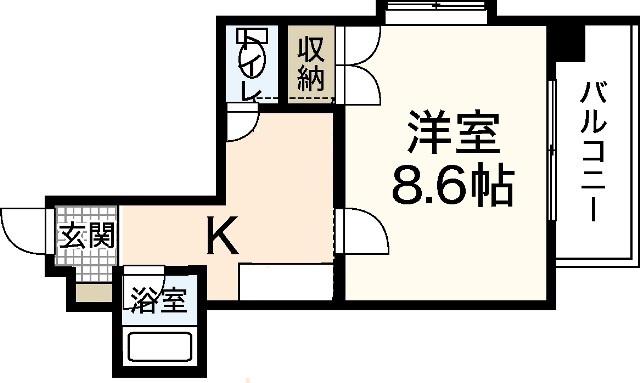 DOLCEVITA(1DK/4階)の間取り写真