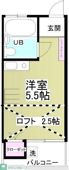 プチシャトー高円寺(ワンルーム/2階)の間取り写真