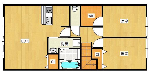 アレンデール(2LDK/2階)の間取り写真