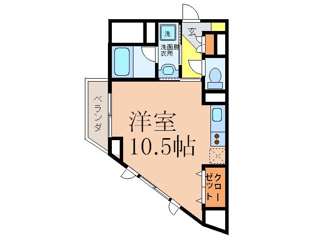 さとみマンションII(ワンルーム/5階)の間取り写真
