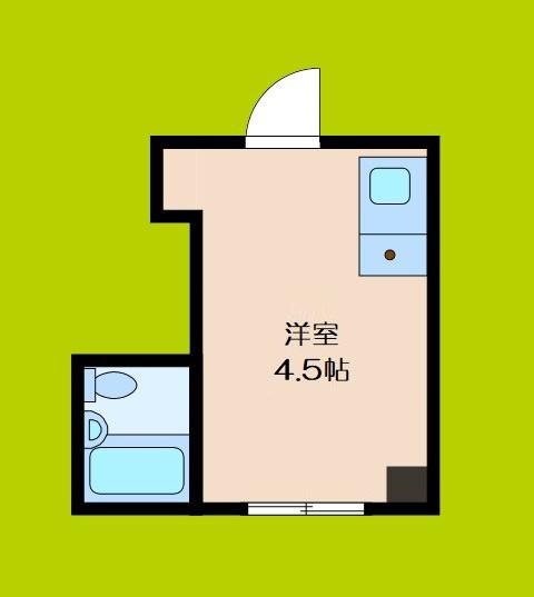 昭和グランドハイツ恵美須(ワンルーム/3階)の間取り写真