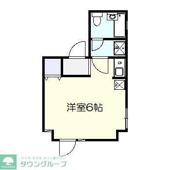 ヒューゲルハイム三軒茶屋(ワンルーム/1階)の間取り写真