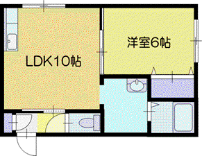 サンサーラ三番館(1LDK/1階)の間取り写真