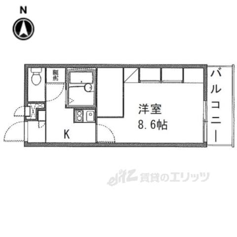 レオパレスIB(1K/3階)の間取り写真
