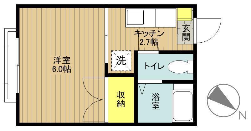 ハイツ ミワ(1K/1階)の間取り写真