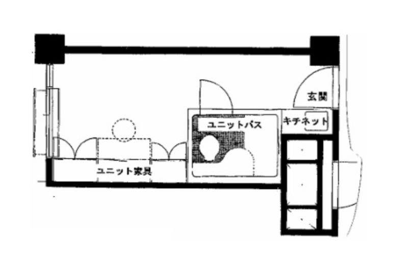 六本木ビジネスアパートメンツ(ワンルーム/6階)の間取り写真