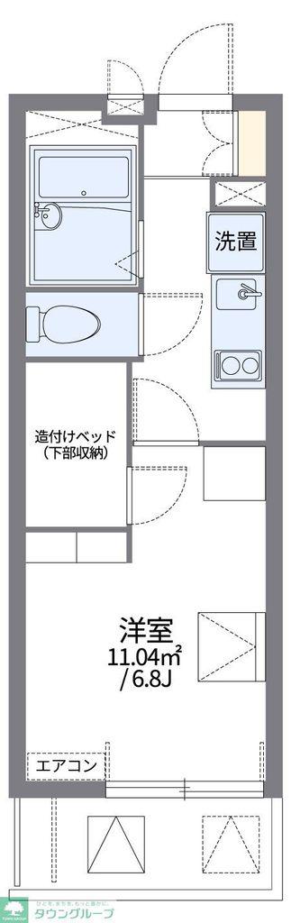 レオパレスLACKY(1K/2階)の間取り写真