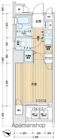 メインステージ東日本橋II(1K/3階)の間取り写真