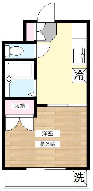 第一サニーハウス(1K/2階)の間取り写真
