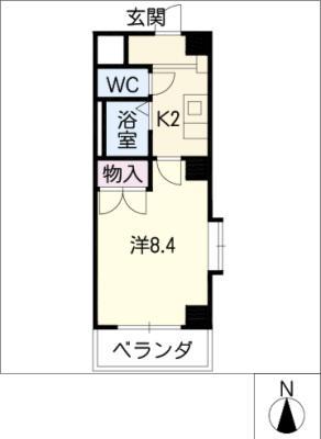 スターブル・517(1K/7階)の間取り写真